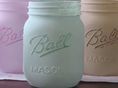 DIY Painted Ball Mason Jar - Shabby Chic