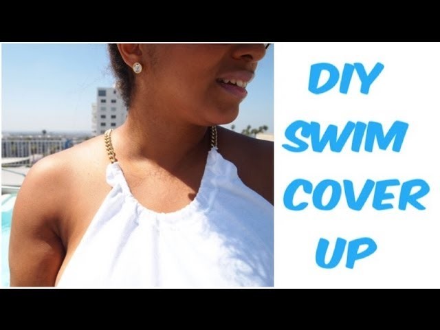 DIY: Transform A Plain White Tee Into A Stylish Swim Cover-Up
