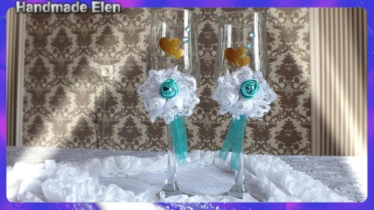 Handmade Wedding Glasses DIY   Taças Noivo e Noiva