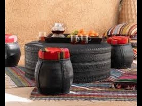 Home Decoration by Useless Car Tyres : Furniture Ideas