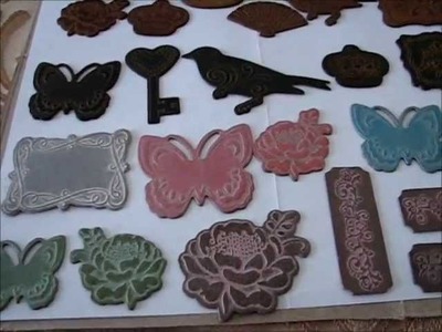 How to color embossed chipboard shapes