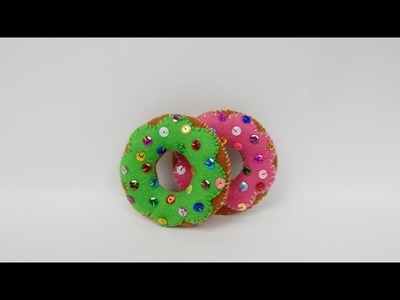How to make a felt donut  felt sweets DIY (tutorial + free pattern)
