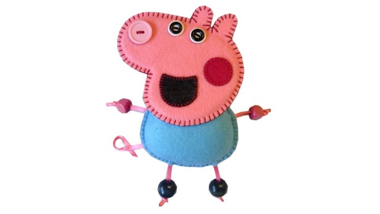 How to make peppa pig's brother George in felt (luggage tag) with Lisa Pay