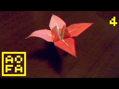 Origami Flower - How to make an Origami Flower (Lily. Iris) . for all (04)