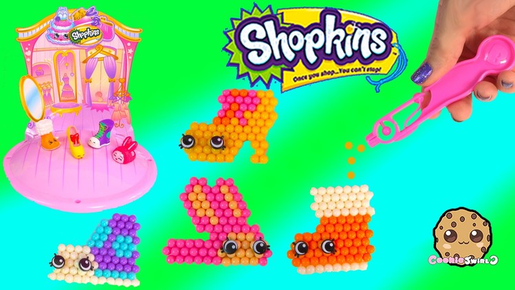 Shopkins Season 2 + 3 Fashion Cuties Beados Shoes Craft Playset Unboxing - Cookieswirlc Video