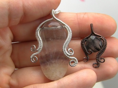 Wire Wrapping Tutorial Demo Side Drilled Stone Bead Pendant