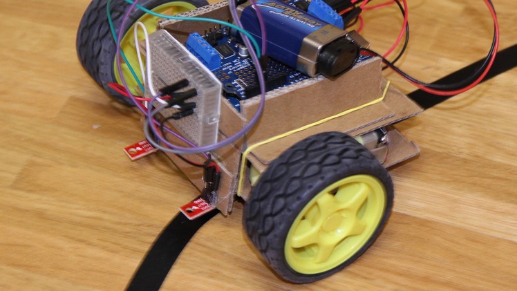 CarduBot 1.0 DIY Line Follower with Cardboard Chassis