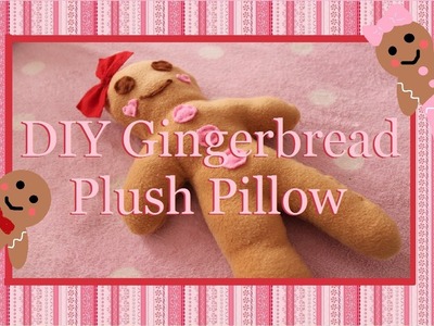 Christmas DIY Gingerbread Plush Pillow Tutorial