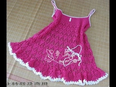 Crochet baby dress| How to crochet an easy shell stitch baby. girl's dress for beginners 204