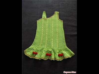 Crochet baby dress| How to crochet an easy shell stitch baby. girl's dress for beginners 96