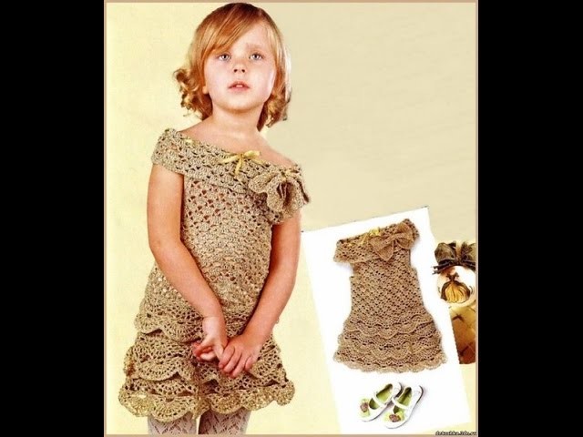 Crochet baby dress| How to crochet an easy shell stitch baby. girl's dress for beginners 142