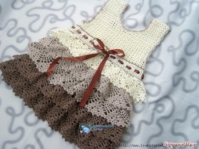 Crochet baby dress| How to crochet an easy shell stitch baby. girl's dress for beginners 152