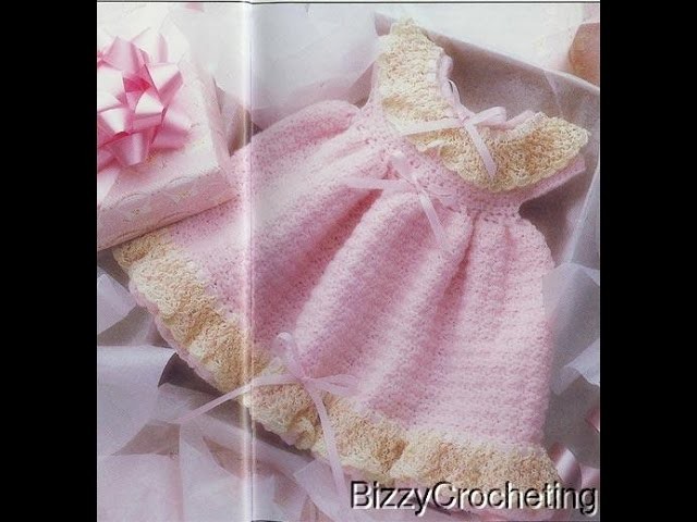 Crochet baby dress| How to crochet an easy shell stitch baby. girl's dress for beginners 232