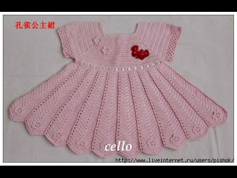 Crochet baby dress| How to crochet an easy shell stitch baby. girl's dress for beginners 113