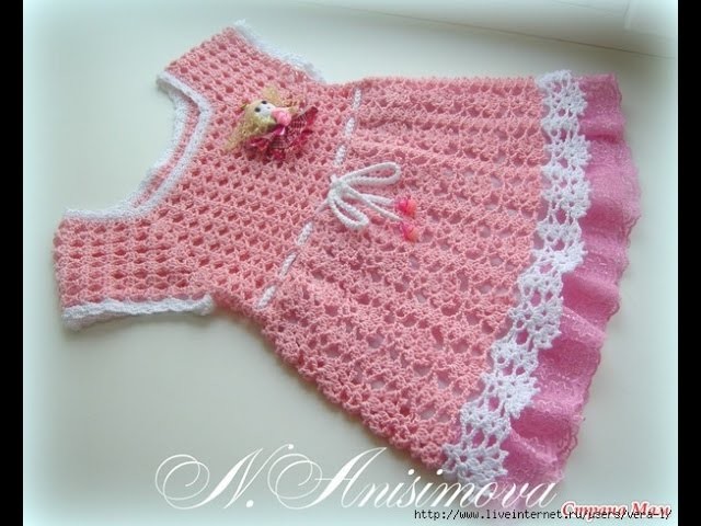 Crochet baby dress| How to crochet an easy shell stitch baby. girl's dress for beginners 166