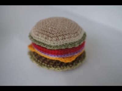 Crochet Cheeseburger Pattern, Crochet Foot Bag, Bean Bag Pattern