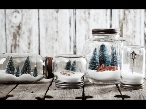 DIY Mason Jar Winter Terrarium