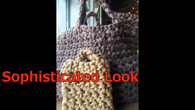 Handmade crochet woman's bag from recycled materials | Mira Levin Design