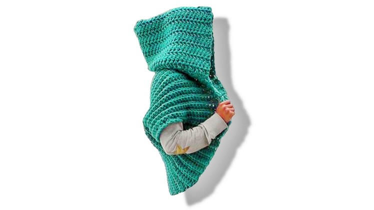 Hood addon for shrug lefty crochet pattern - © Woolpedia