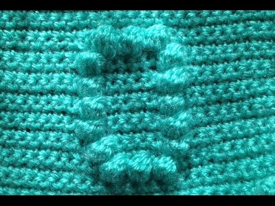 How to crochet a square with bobble chart letter O