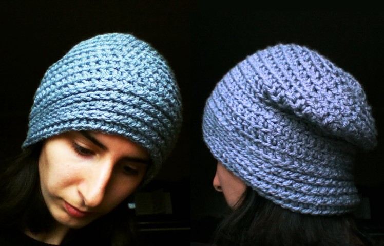 How to crochet slouchy hat