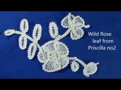 Irish Crochet Lace, leaf of Wild Rose Motif