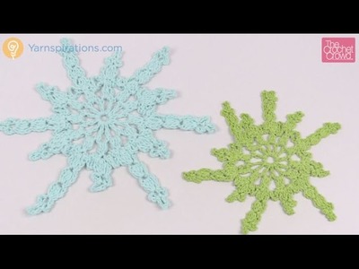 Left Hand: Crochet Twinkling Snowflake #3 Tutorial