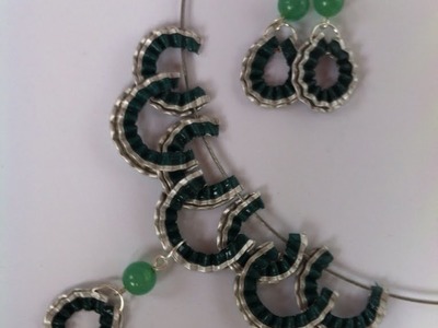 Nespresso DIY: How to make a waved jewelry set with capsules.