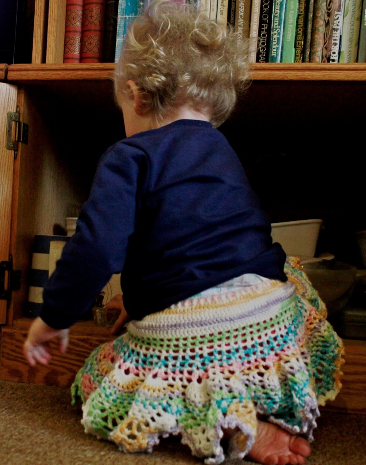 Crochet a Baby mini skirt (Afrikaanse vertalings ingevoeg)