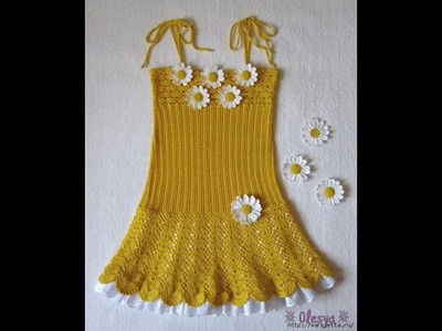 Crochet baby dress| How to crochet an easy shell stitch baby. girl's dress for beginners 108
