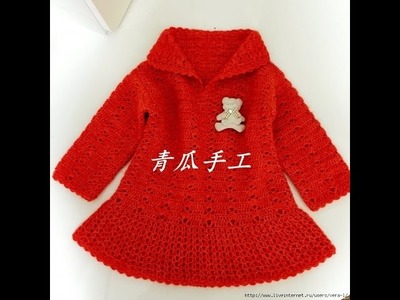 Crochet baby dress| How to crochet an easy shell stitch baby. girl's dress for beginners 160