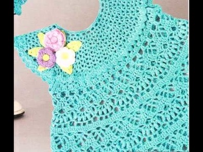 Crochet baby dress| How to crochet an easy shell stitch baby. girl's dress for beginners 138