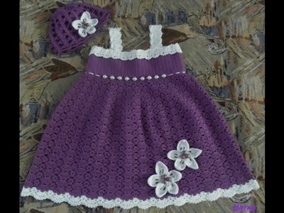 Crochet baby dress| How to crochet an easy shell stitch baby. girl's dress for beginners 189
