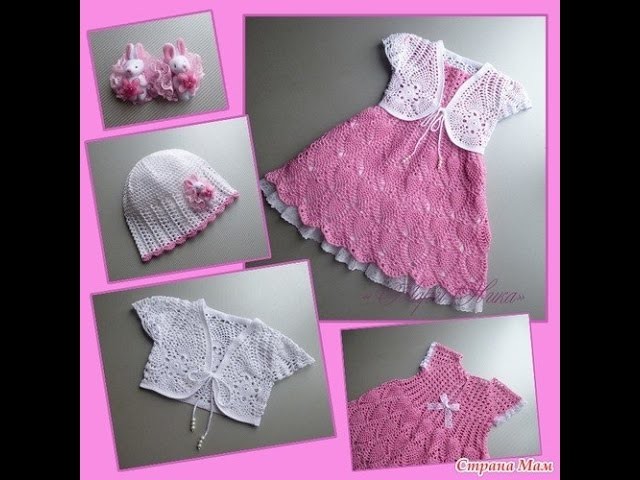 Crochet baby dress| How to crochet an easy shell stitch baby. girl's dress for beginners 105