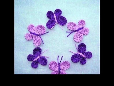 Crochet butterfly applique