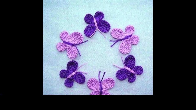 Crochet butterfly applique