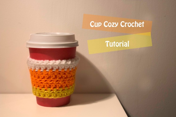 Crochet Candy Corn Cup Cozy