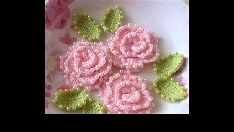 Crochet flower applique