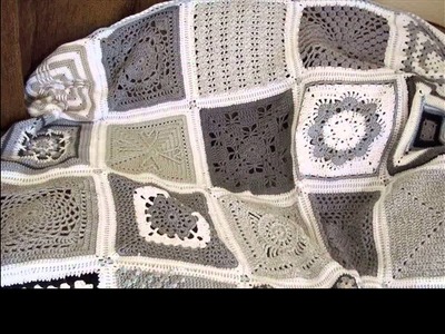 Crochet granny square vest