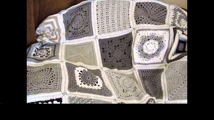 Crochet granny square vest
