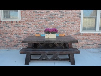 DIY Double X Outdoor table