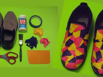 DIY Shoes With Mod Podge Fabric