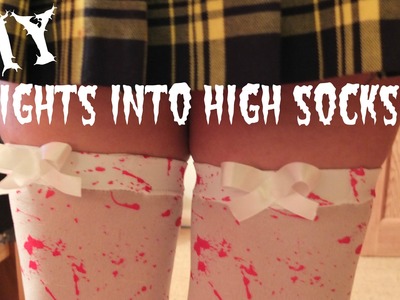DIY tights into over-the-knee socks | LornaMayCreations