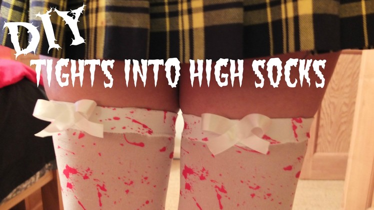 DIY tights into over-the-knee socks | LornaMayCreations