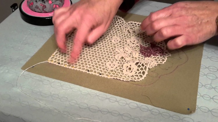 How to block your Irish crochet lace fabric.