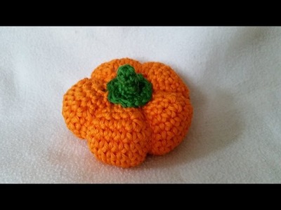 How to crochet a pumpkin - Easy tutorial for vegetables and fruits by BerlinCrochet