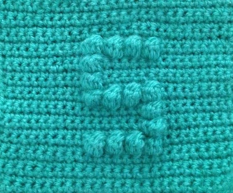 How to crochet a square with bobble stitch chart letter S
