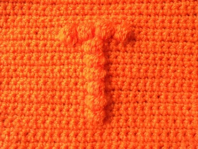 How to crochet a square with bobble stitch chart letter T