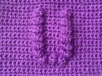 How to crochet a square with bobble stitch chart letter U
