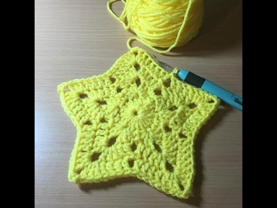 How To Crochet A Star Afghan.Blanket Tutorial
